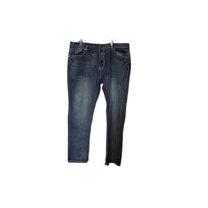 True Luck Mens  Blue Medium Light Wash Straight Leg Jeans Size 40/32